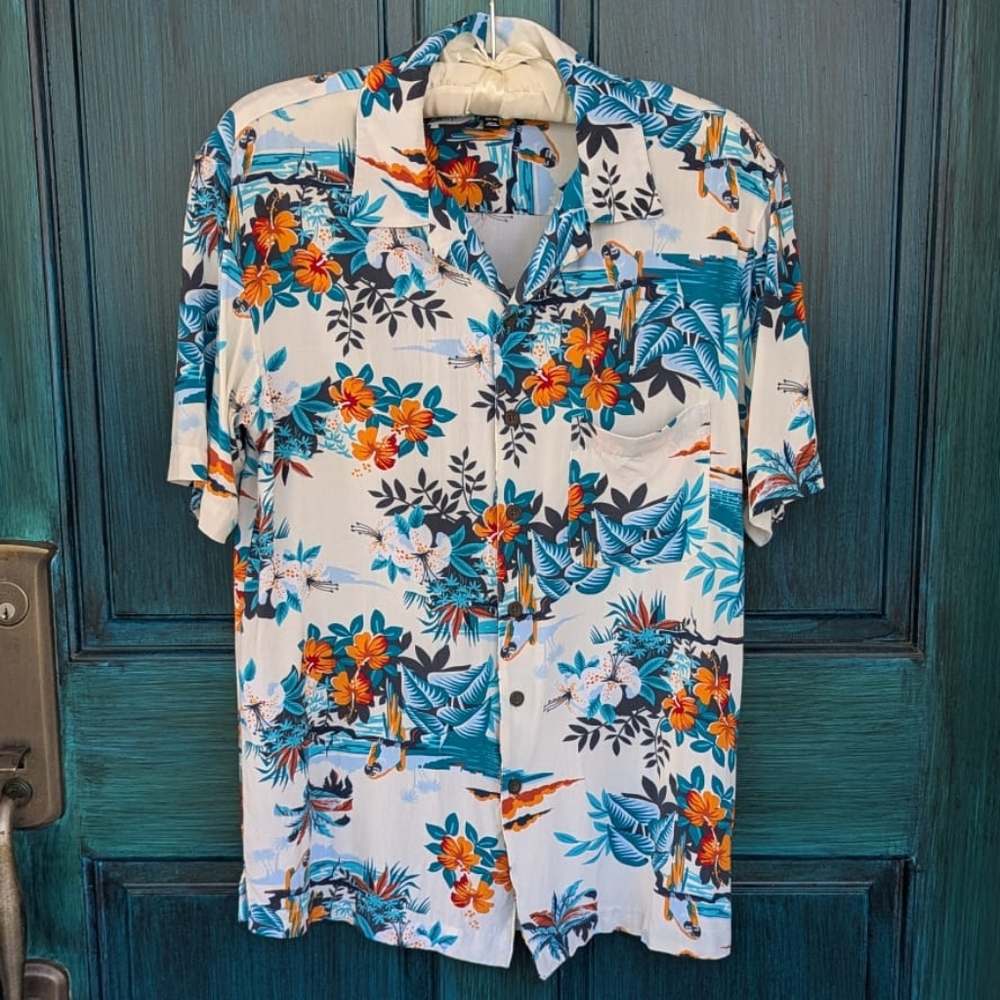 🔴 CLEARANCE   George Hawaiian Tropical Resort Vacation Button Up Shirt